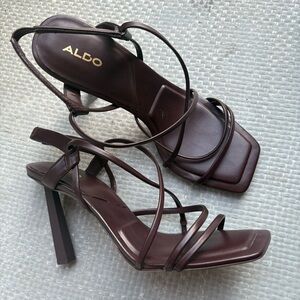 Aldo Sz 9 Plump Strappy 3.5” High Heels Shoes